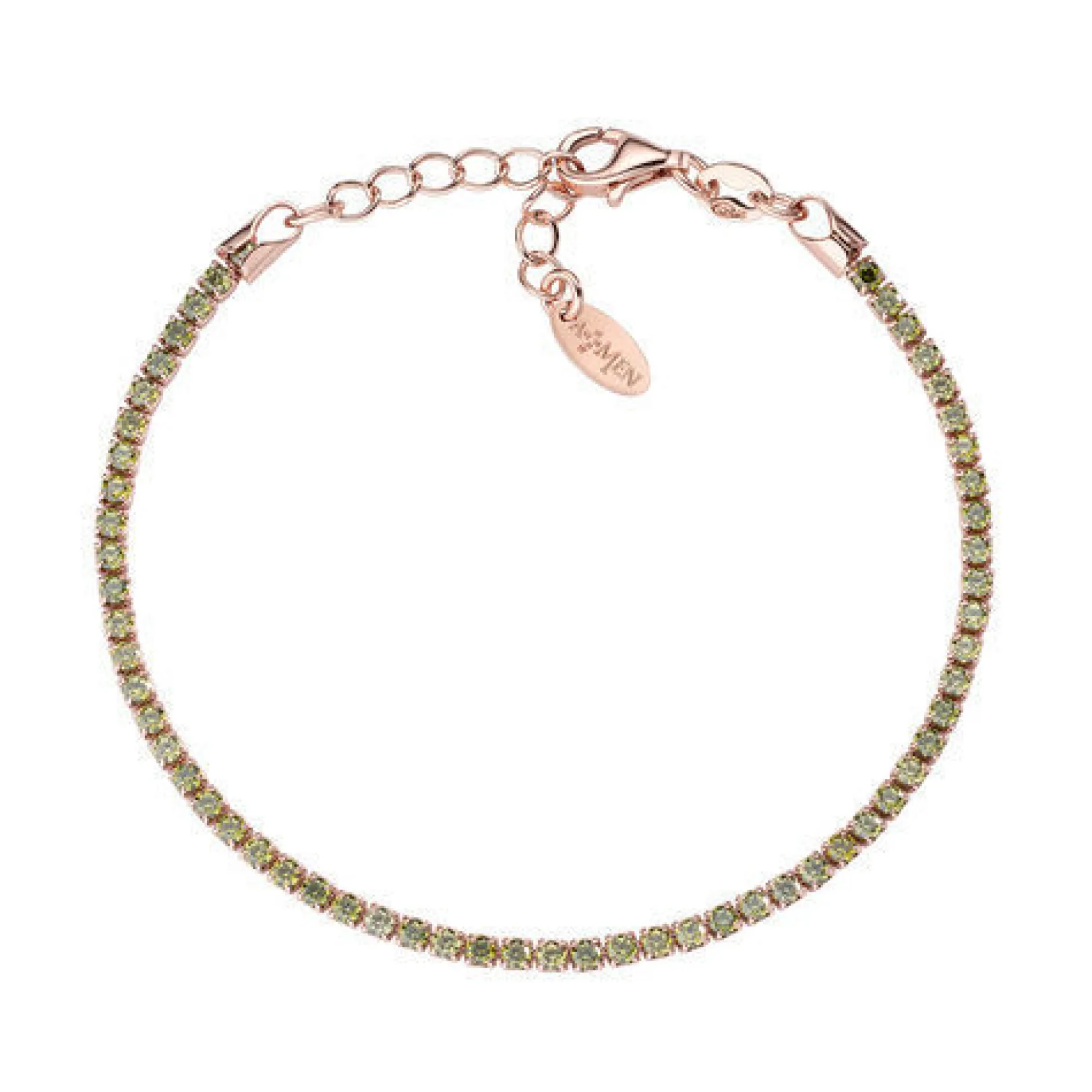 bracciale_tennis_ros_zirc_0.webp Discount Bracciale Tennis Rosè Zirconi Verdi Gioielli | BTRVE16 Donna Gioielli Moda Donna