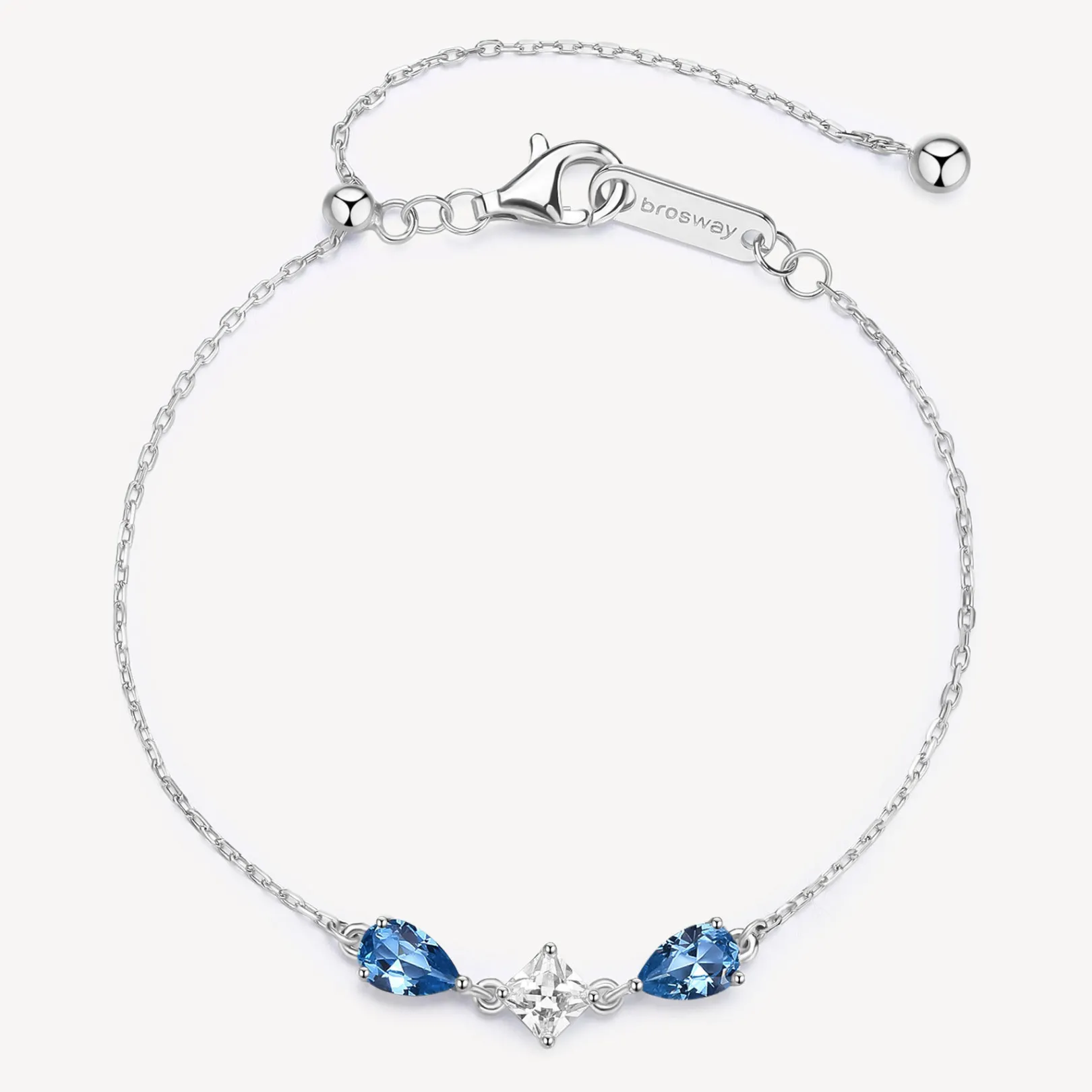 bracciale_tiralaccio_zirc_0-1.webp New Bracciale Tiralaccio Zirconi Bianchi E Freedom Blue Gioielli Brosway Fancy | FFB112 Donna Gioielli Moda Donna