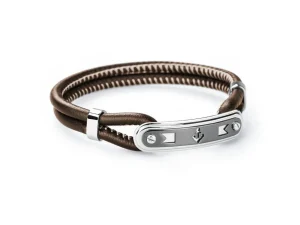 Outlet Bracciale Uomo Marine In Pelle | BRN11A Uomo Gioielli Moda Uomo