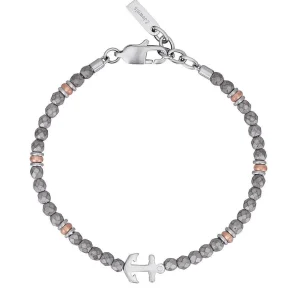Online Bracciale Uomo Con Ancora Gioielli Hematite   | 231963 Uomo Gioielli Moda Uomo
