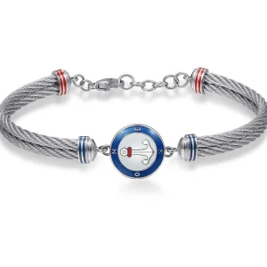 Outlet Bracciale Uomo Con Ancora Gioielli Horizon   | BHO12 Uomo Gioielli Moda Uomo