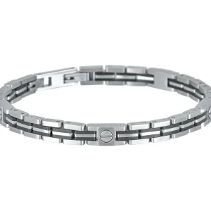 Fashion Bracciale Uomo Gioielli In Acciaio E Pvd Nero | 231852 Uomo Gioielli Moda Uomo