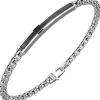 Sale Bracciale Uomo In Acciaio Con Piastrina Gioielli | EHB180 Uomo Gioielli Moda Uomo