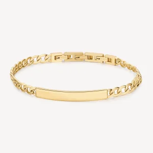 Online Bracciale Uomo In Acciaio Dorato Catena Groumette Riptide | BTD021 Uomo Gioielli Moda Uomo | Idee Regalo