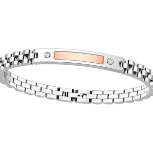 Sale Bracciale Uomo In Acciaio Con Piastrina Gioielli Hi-Teck Uomo | EHB129-R Uomo Gioielli Moda Uomo