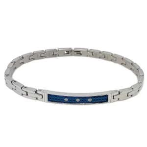Fashion Bracciale Uomo In Acciaio Con Piastrina Gioielli Hi-Teck | EHB197 Uomo Gioielli Moda Uomo