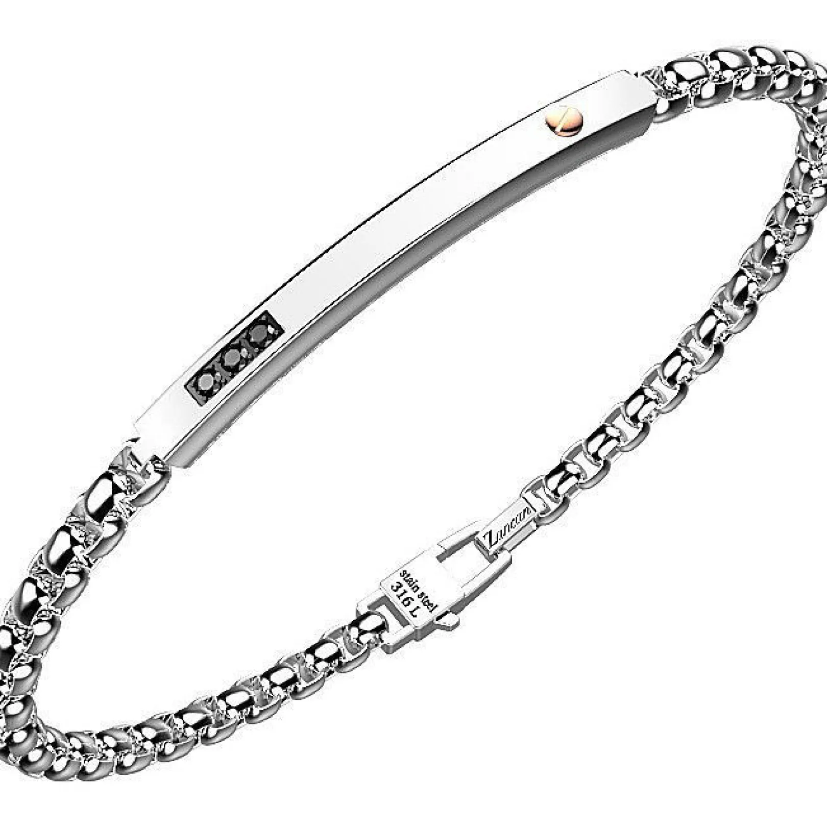 bracciale_uomo_in_acciaio_0-2.webp Outlet Bracciale Uomo In Acciaio Gioielli Hi-Teck Eleganteck | EHB178 Uomo Gioielli Moda Uomo