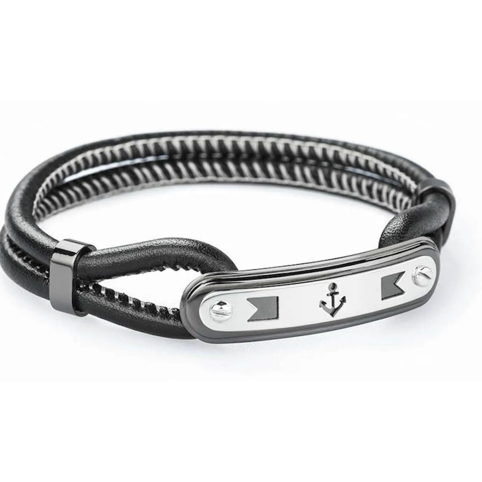 bracciale_uomo_in_acciaio_0-35.webp Clearance Bracciale Uomo In Acciaio E Pelle Gioielli Marine | BRN12B Uomo Gioielli Moda Uomo