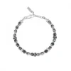 Outlet Bracciale Uomo In Acciaio Con Cristalli Gioielli Original | 232190 Uomo Gioielli Moda Uomo