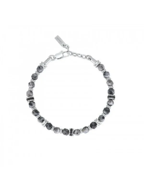 Outlet Bracciale Uomo In Acciaio Con Cristalli Gioielli Original | 232190 Uomo Gioielli Moda Uomo