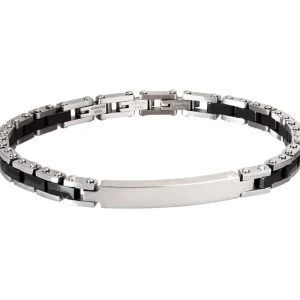 Clearance Bracciale Uomo In Acciaio Con Piastrina Gioielli Type | 231309 Uomo Gioielli Moda Uomo