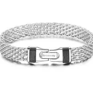 Online Bracciale Uomo In Acciaio Silver Gioielli Uniform | BNF11A Uomo Gioielli Moda Uomo
