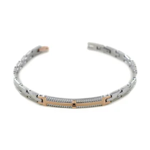 Online Bracciale Uomo In Acciaio Con Piastrina Gioielli | EHB205 Uomo Gioielli Moda Uomo