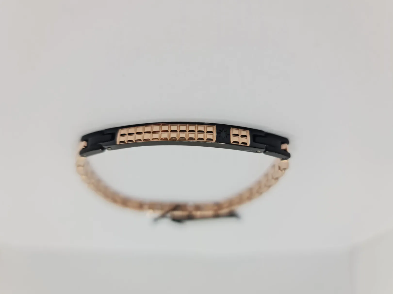 bracciale_uomo_in_acciaio_0-68.webp New Bracciale Uomo In Acciaio Rosè Con Piastrina Gioielli Hi-Teck | EHB221 Uomo Gioielli Moda Uomo
