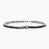 Fashion Bracciale Uomo In Argento Con Zirconi Neri Gioielli | 533694-M Uomo Gioielli Moda Uomo