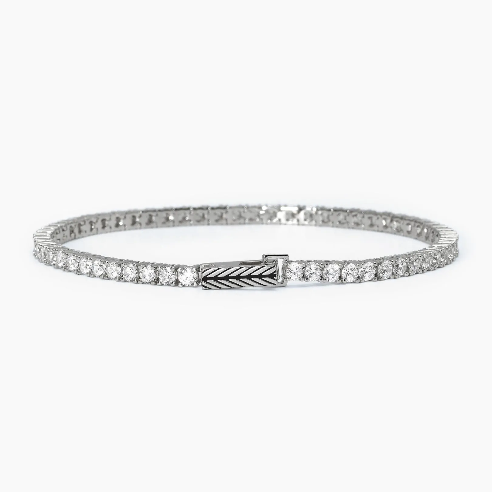bracciale_uomo_in_argento_0-32.webp Hot Bracciale Uomo In Argento Con Zirconi Bianchi Gioielli | 533695-M Uomo Gioielli Moda Uomo