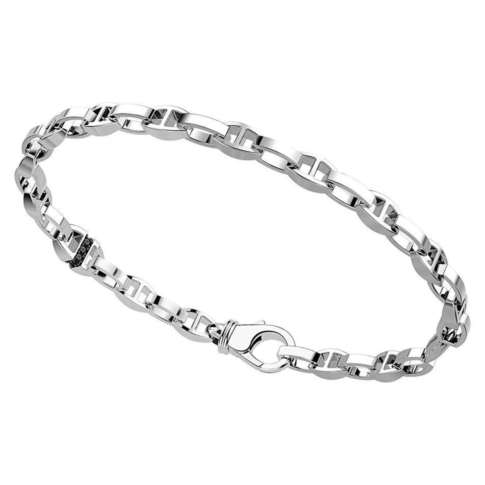 bracciale_uomo_in_argento_0-42.webp Hot Bracciale Uomo In Argento Solo Maglia Gioielli | EXB589 Uomo Gioielli Moda Uomo