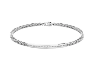 Hot Bracciale Uomo In Argento Con Zirconi Bianchi Gioielli | EXB729-BI Uomo Gioielli Moda Uomo