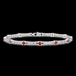 Discount Bracciale Uomo In Argento Con Pietre Naturali Gioielli |  ESB314-RO Uomo Gioielli Moda Uomo
