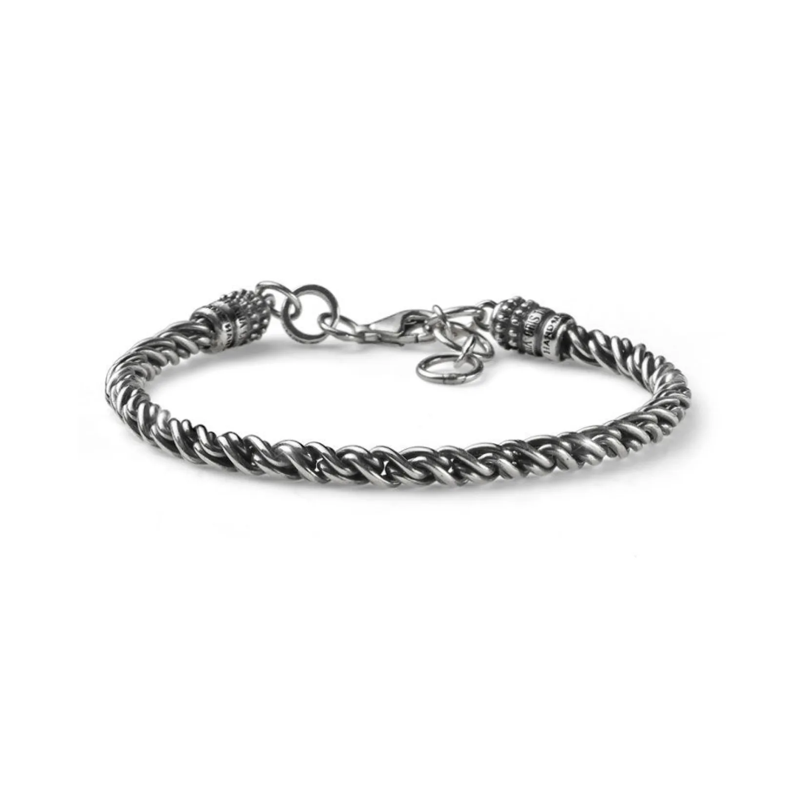 bracciale_uomo_in_argento_0-54.webp Clearance Bracciale Uomo In Argento Brunito Attorcigliato Mariacristinasterling | G3513 Uomo Gioielli Moda Uomo