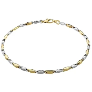 Sale Bracciale Uomo  In Oro Giallo E Bianco 18 kt | EB552BG Uomo Gioielli Uomo