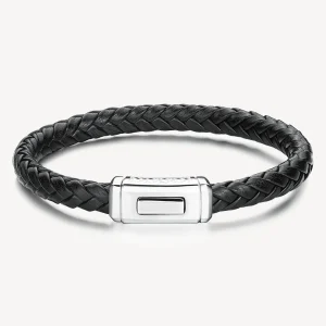 Discount Bracciale Uomo In Pelle E Acciaio Logan | BOA11B Uomo Gioielli Moda Uomo | Idee Regalo