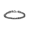 New Bracciale Uomo Intrecci Grani In Argento Brunito Mariacristinasterling | G4499 Uomo Gioielli Moda Uomo