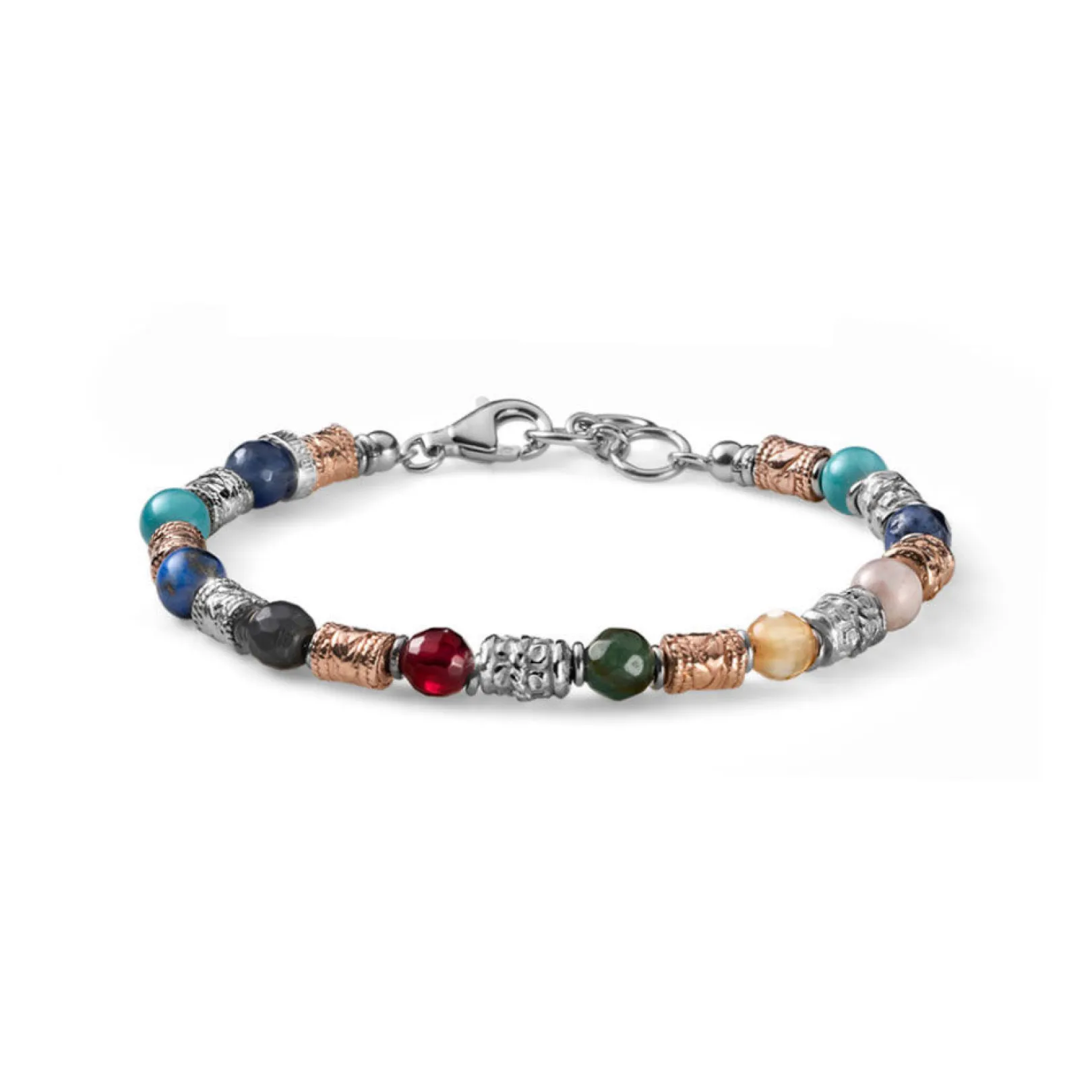 bracciale_uomo_luxury_arg_0.webp Best Bracciale Uomo Luxury Argento Bicolor E Pietre Mariacristinasterling | G4008/19 Uomo Gioielli Moda Uomo