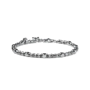 Fashion Bracciale Uomo Pepite E Cubi In Argento Mariacristinasterling | G4602 Uomo Gioielli Moda Uomo