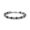Fashion Bracciale Uomo Siena Argento Perle Di Lava E Agata Nera Mariacristinasterling | G4545 Uomo Gioielli Moda Uomo