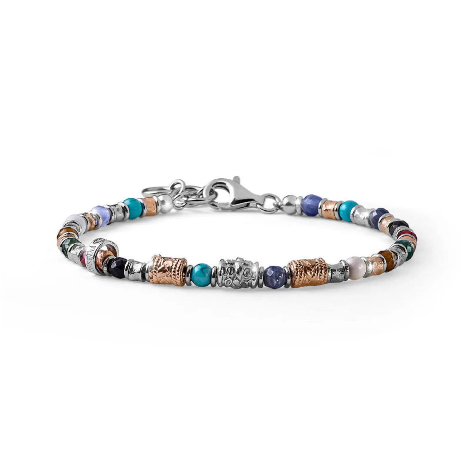 bracciale_uomo_siena_arge_0.webp Hot Bracciale Uomo Siena Argento E Mix Pietre Naturali Mariacristinasterling | G4021/19 Uomo Gioielli Moda Uomo