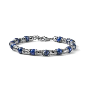 Fashion Bracciale Uomo Siena Barilotti Argento E Mix Di Pietre Mariacristinasterling | G4557 Uomo Gioielli Moda Uomo