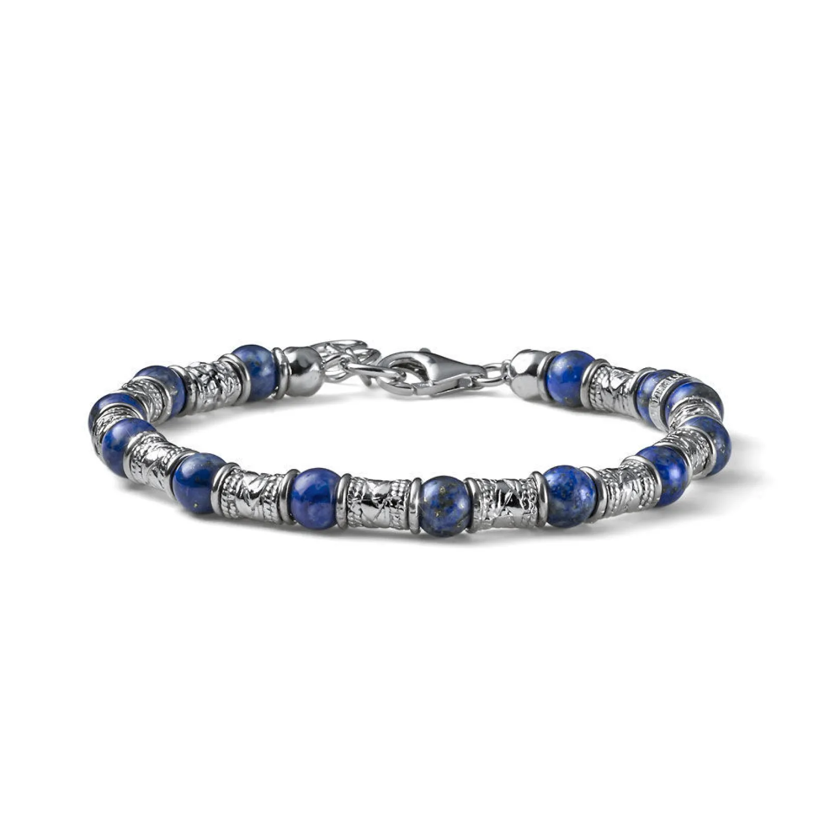 bracciale_uomo_siena_bari_0-1.webp Fashion Bracciale Uomo Siena Barilotti Argento E Mix Di Pietre Mariacristinasterling | G4557 Uomo Gioielli Moda Uomo