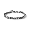 Online Bracciale Uomo Snake Classic Style Cerchi Argento E Perle Di Lava Mariacristinasterling | G2885/19 Uomo Gioielli Moda Uomo