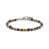 Best Bracciale Uomo Snake Classic Style Argento E Mix Pietre Naturali Mariacristinasterling | G2879/19 Uomo Gioielli Moda Uomo