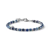 Best Bracciale Uomo Snake Classic Style Cerchi Argento E Sodalite Mariacristinasterling |  G2881/19 Uomo Gioielli Moda Uomo