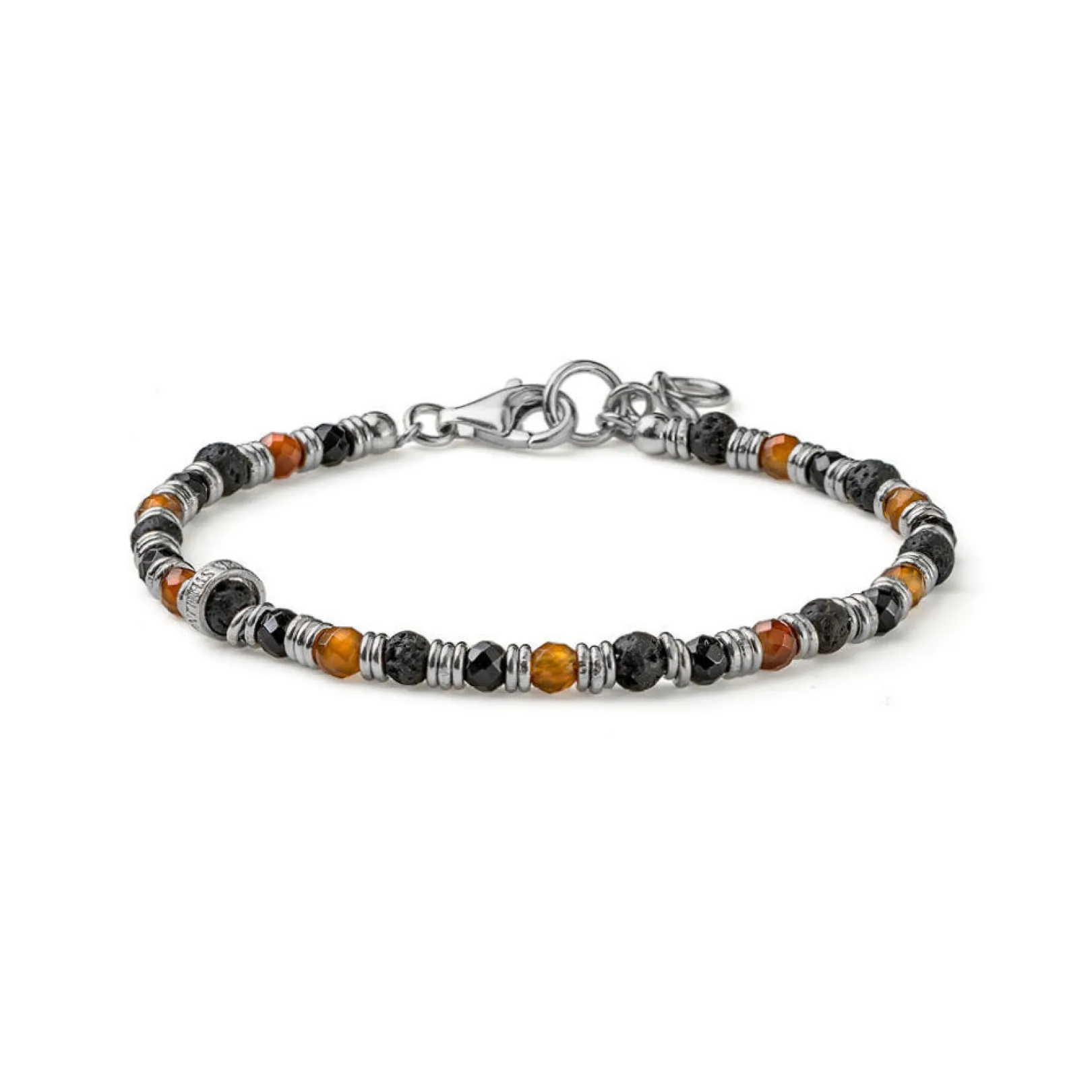 bracciale_uomo_snake_clas_0.webp Best Bracciale Uomo Snake Classic Style Argento E Mix Pietre Naturali Mariacristinasterling | G2879/19 Uomo Gioielli Moda Uomo