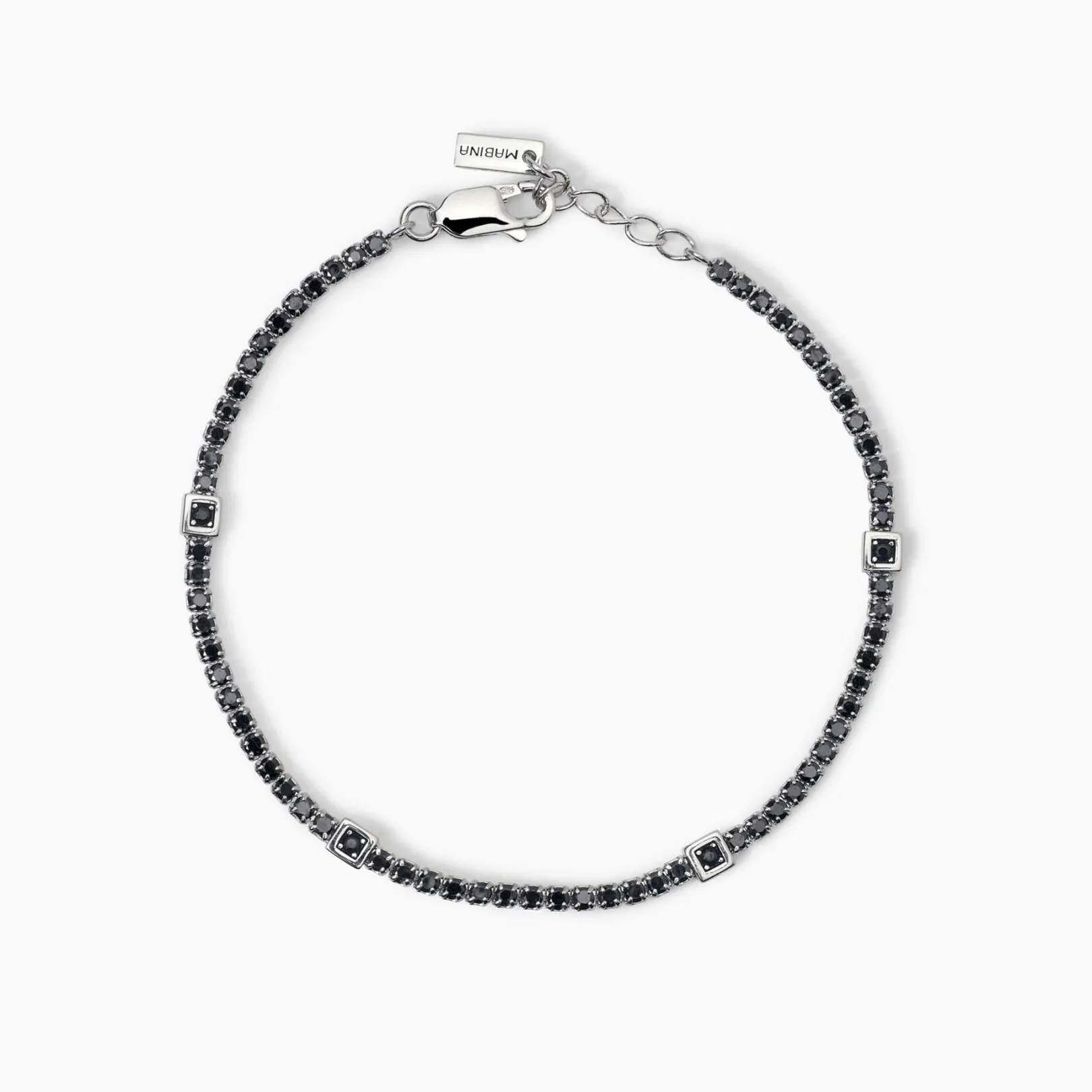 bracciale_uomo_tennis_con_0.webp Online Bracciale Uomo Tennis Con Inserti Quadrati Gioielli | 533821 Uomo Gioielli Moda Uomo