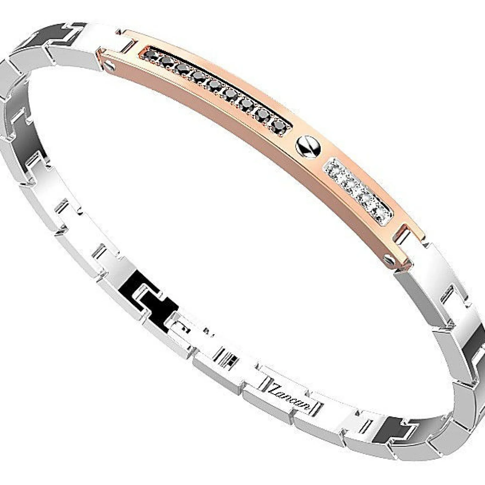 bracciale_zancan_hiteck_e_0.webp Online Bracciale Hi-Teck Eleganteck In Acciaio Placcato In Oro Rosa | EHB170 Uomo Gioielli Moda Uomo