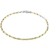 Clearance Bracciale in Oro Giallo e Oro Bianco. EB550GB Uomo Gioielli Uomo