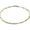 Fashion Bracciale Zancan in Oro Giallo e Dettagli Oro Bianco EB552GB Uomo Gioielli Uomo