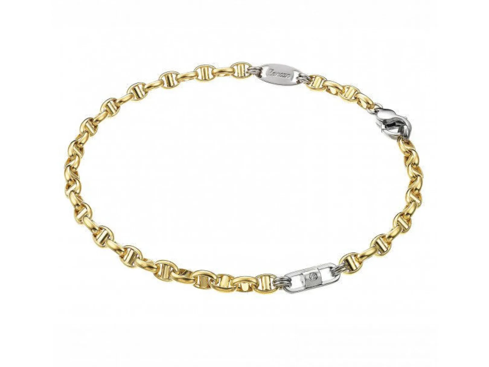bracciale_zancan_insigna__0-1.webp Sale Bracciale Insigna in oro giallo e oro bianco con diamante EB549BG Uomo Gioielli Uomo