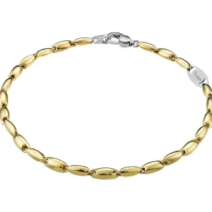 Discount Bracciale Insigna in Oro Giallo e Dettaglio Oro Bianco EB554GB Uomo Gioielli Uomo