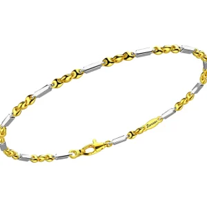 Discount Bracciale Insigna in Oro Giallo e Oro Bianco EB805GB Uomo Gioielli Uomo