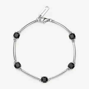Clearance Bracciale Zirconia Neri Gioielli Fancy | FMB04 Donna Gioielli Moda Donna