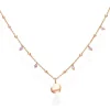 New Collana Con Cuore Bombato E Cristalli LIlla | CLCURL3 Donna Gioielli Moda Donna