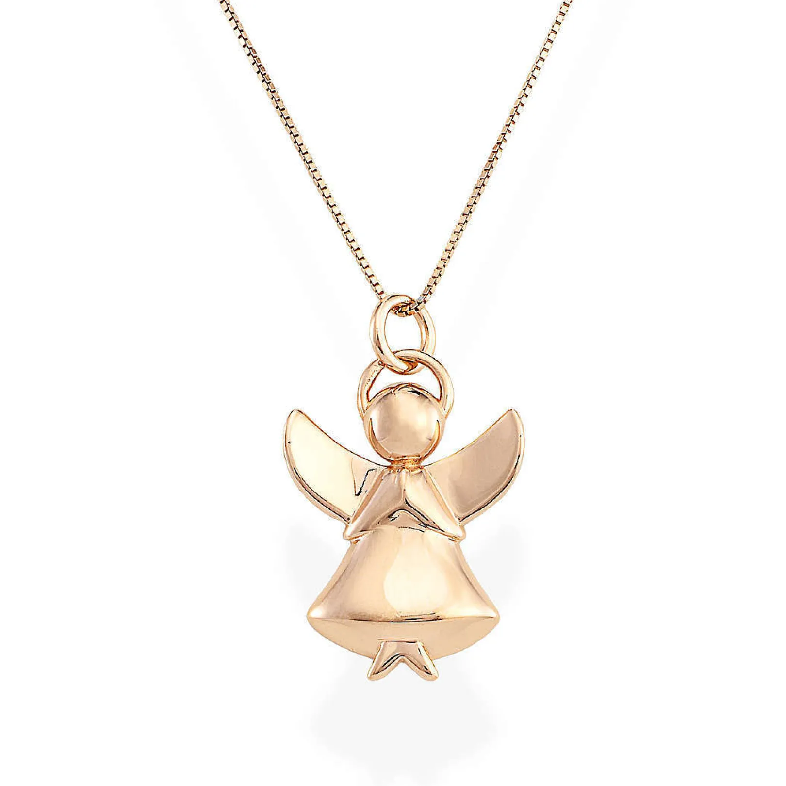 collana_amen_donna_con_an_0-1.webp Sale Collana Donna Con Angelo In Argento Rosè | A1R Donna Gioielli Moda Donna