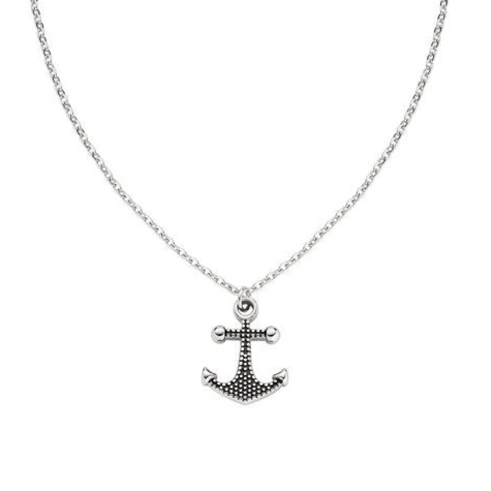 collana_ancora_in_acciaio_0.webp Hot Collana Ancora In Acciaio E Smalto Gioielli | ACCL100 Uomo Gioielli Moda Uomo