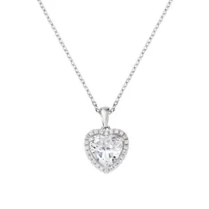 Clearance Collana Big Diamond Cuore Bianco | CLTIHBBBZ Donna Gioielli Moda Donna