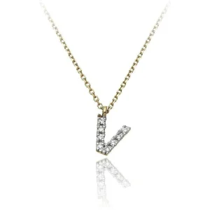 Online Collana Chimento Donna Con Pendente Lettera V |  1G0969VBB1450 Donna Gioielli Donna